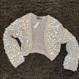 New York & Company Sequin Crop Top NWT